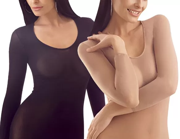 2 Plus Size See Through Longsleeve Shirts