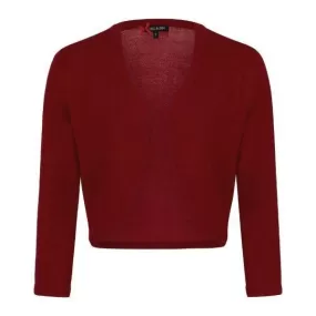 3/4 Sleeve Red Stretch Shrug Bolero