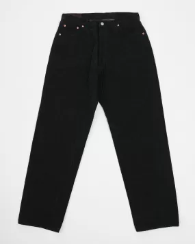 5P Zipper Front Denim Pants Black One Wash