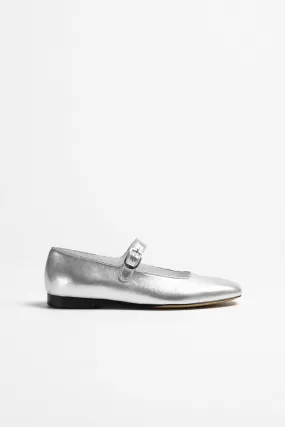 Ballerinas Mary Jane in Silber