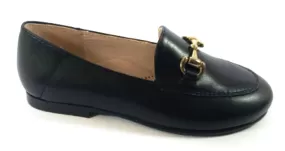 Beberlis Black Buckle Slip On Loafers