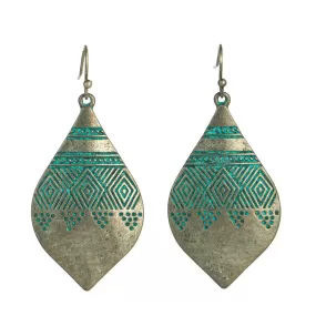 Bohemian Distressed leaf styled Earring