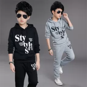 Boys letter print Tracksuit  Tops & Pants