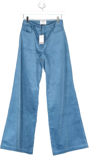 Brora Blue X Willow Crossley Jumbo Cord Wide Leg Trousers UK 6