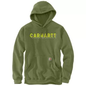 'Carhartt' Men's Rain Defender Midweight Logo Hoodie - Chive Heather