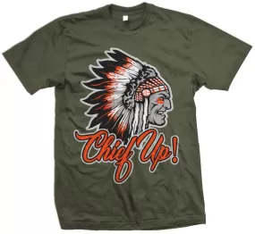 Chief Up - Orange on Olive T-Shirt