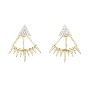 CZ Triangle Spike Ear Jackets