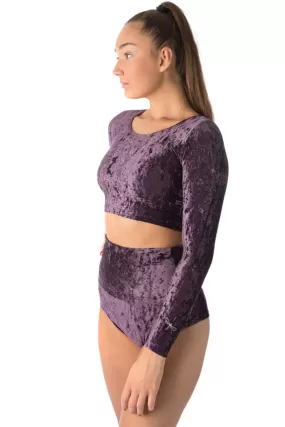 Dragonfly Pavi Crop Top - Velvet Purple