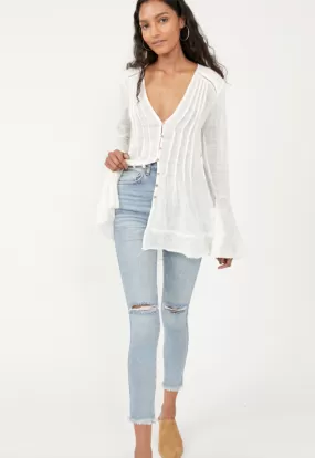 Free People - Greta Gauze Ivory