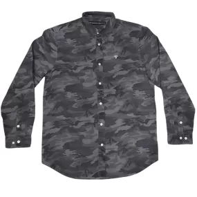 Grey Camo Oxford Long Sleeve Shirt