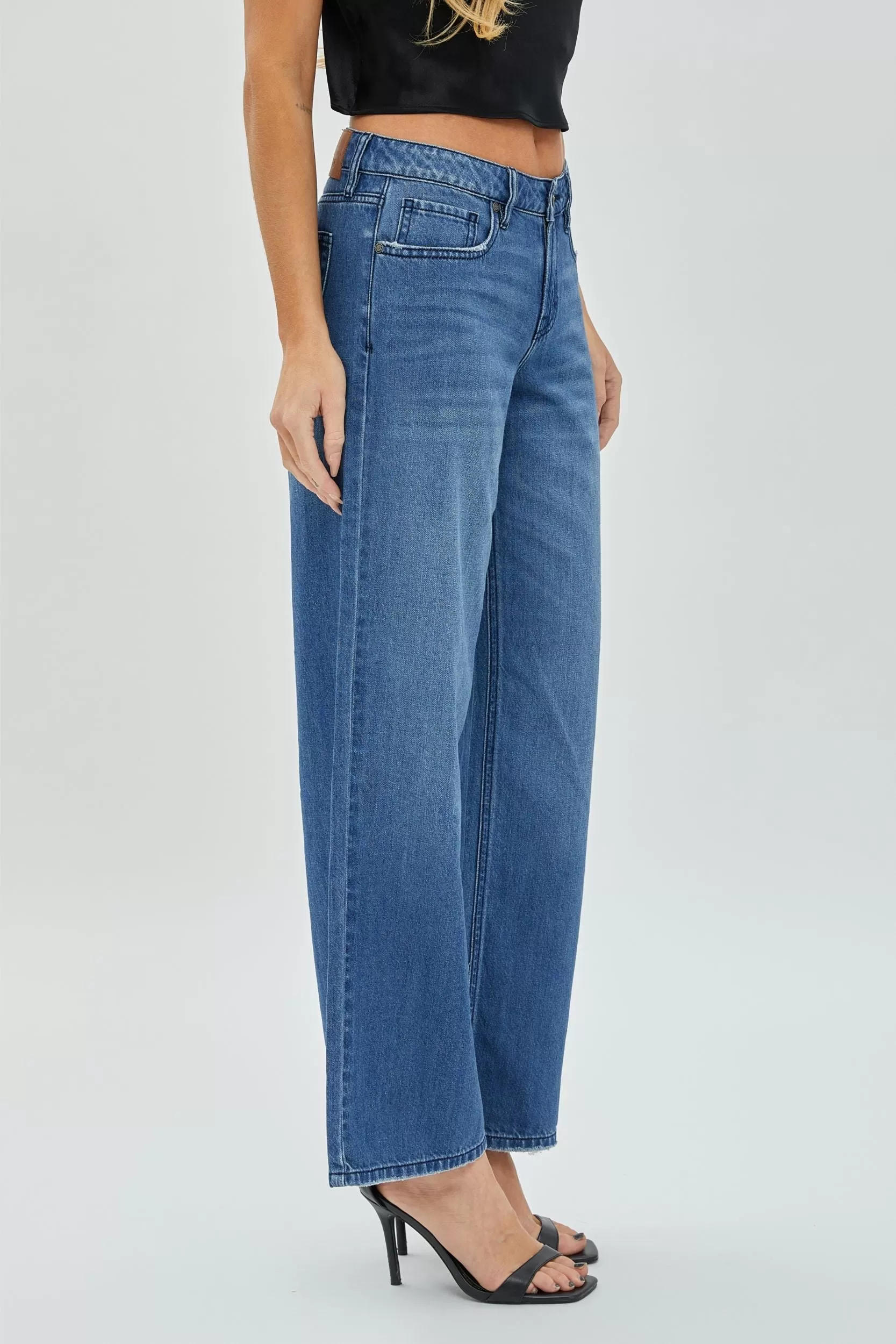 Hidden Nori Clean Wide Leg Jean