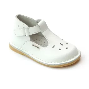 L'Amour Girls Perforated Star T-Strap Mary Jane