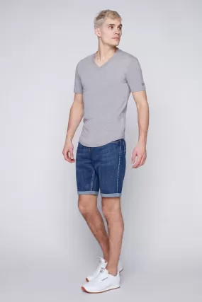 LENNON - Mens Rolled-Up Shorts - Classic Medium Blue