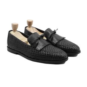 Lublin - Men's Black Hand Woven Leather Loafer