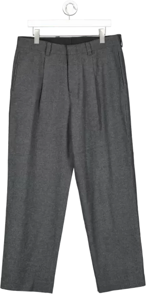 Madewell Grey The Roebling Wool Blend Pleated Trousers W32