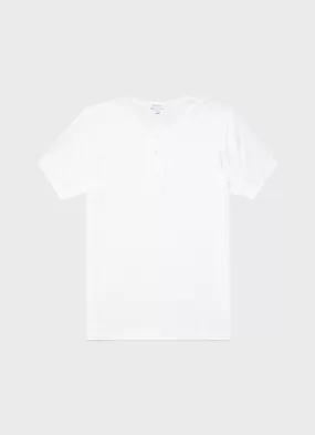 Men's Henley T-shirt in White