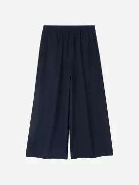 Navy Wide Leg Trousers