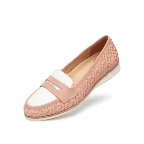 Penny Loafer Pink Geo / White