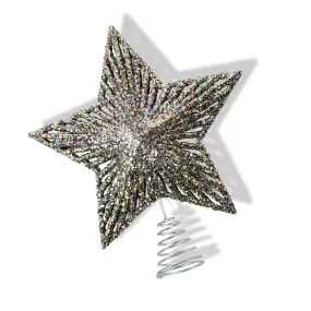 Rainbow Glitter Star Tree Topper