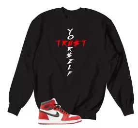 Retro 1 Lost And Found Sweater - Trust Yourself - Black