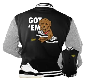 Retro 11 Gratitude Varsity Jacket - Got Em - Black