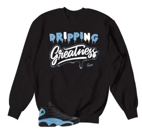 Retro 13 University Blue Drip Greatness Sweater