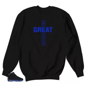 Retro 18 Royal Sweater - Greatness Cross - Black