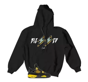 Retro 4 Yellow Thunder Hoody - Blessed