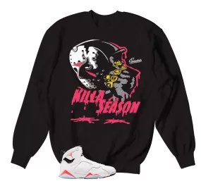 Retro 7 Infrared Sweater - killa Season - Black