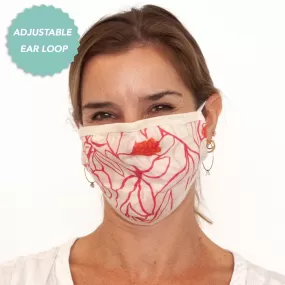 Rosalie Pink - Adjustable Cotton Face Mask