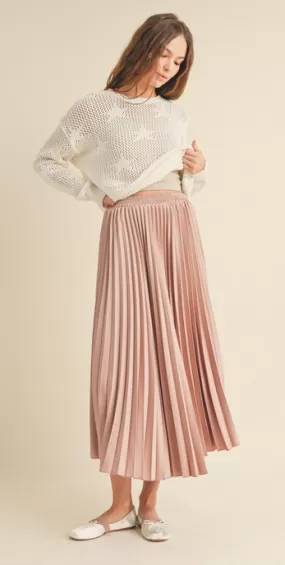 Scotty Pleated Skirt in Blush