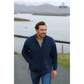 Shetland Wool Men's Zip Cardigan/Sweater