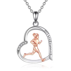 Sports Lovers Gifts for Women Girls Sterling Silver  Pendant Inspirational Jewelry for Sports Lovers