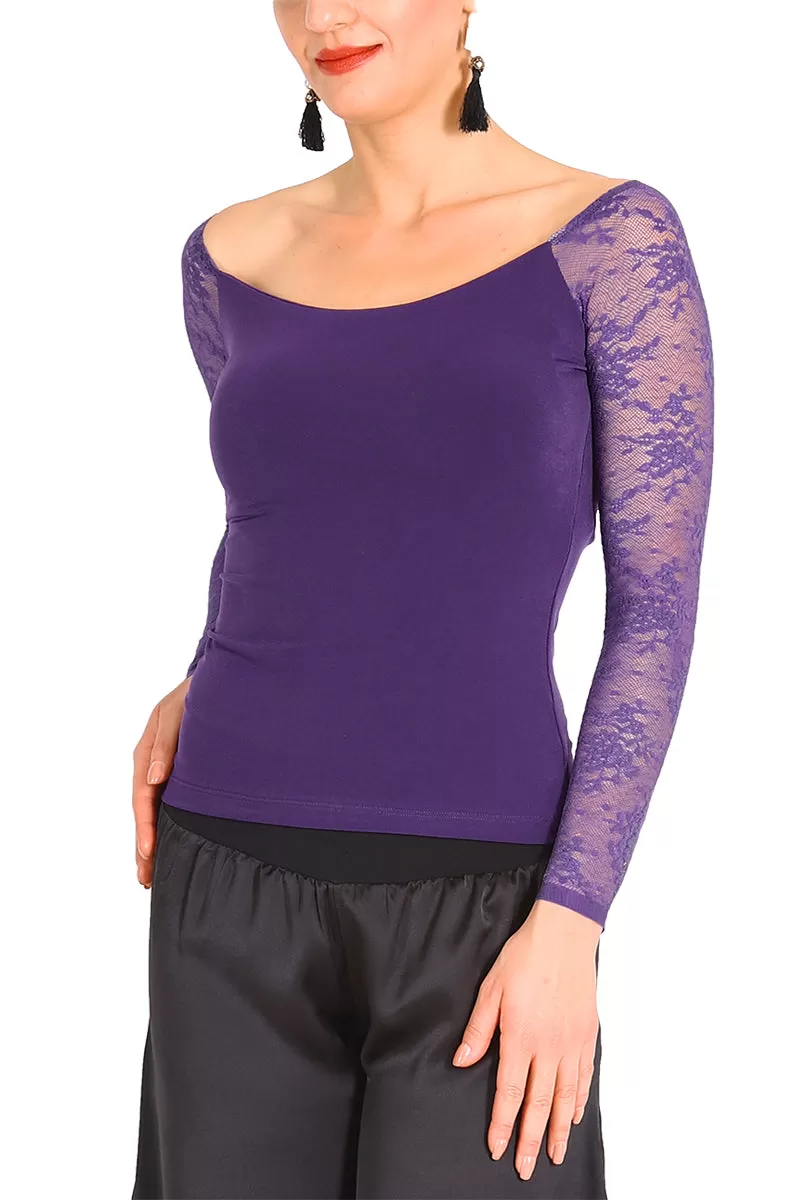 Tango Top With Lace Long Sleeves