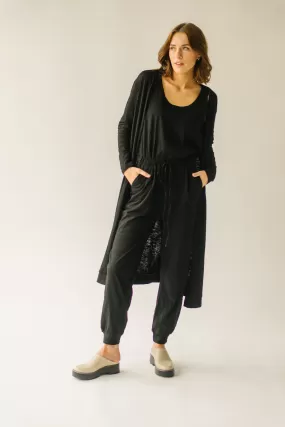 The Schiller Jumpsuit   Cardigan Set in Black