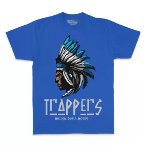 Trappers - Blue on Royal Blue T-Shirt