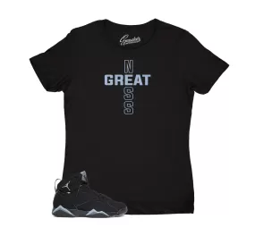 Womens Chambray 7 Shirt - Greatness Cross - Black