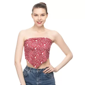 ZooZatz WSU Paisley Bandeau Tie Top